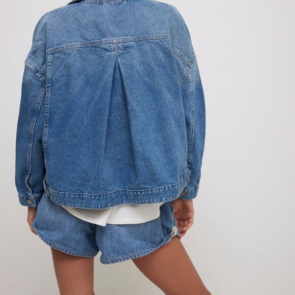 Free People We The Free  Opal Swing Denim Jacket - Picture 3 of 6